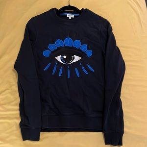 Kenzo Paris Navy Blue Eye Sweatshirt XS Authentic